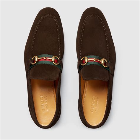 gucci men's leather apron toe loafers|gucci moccasins suede men's loafers.